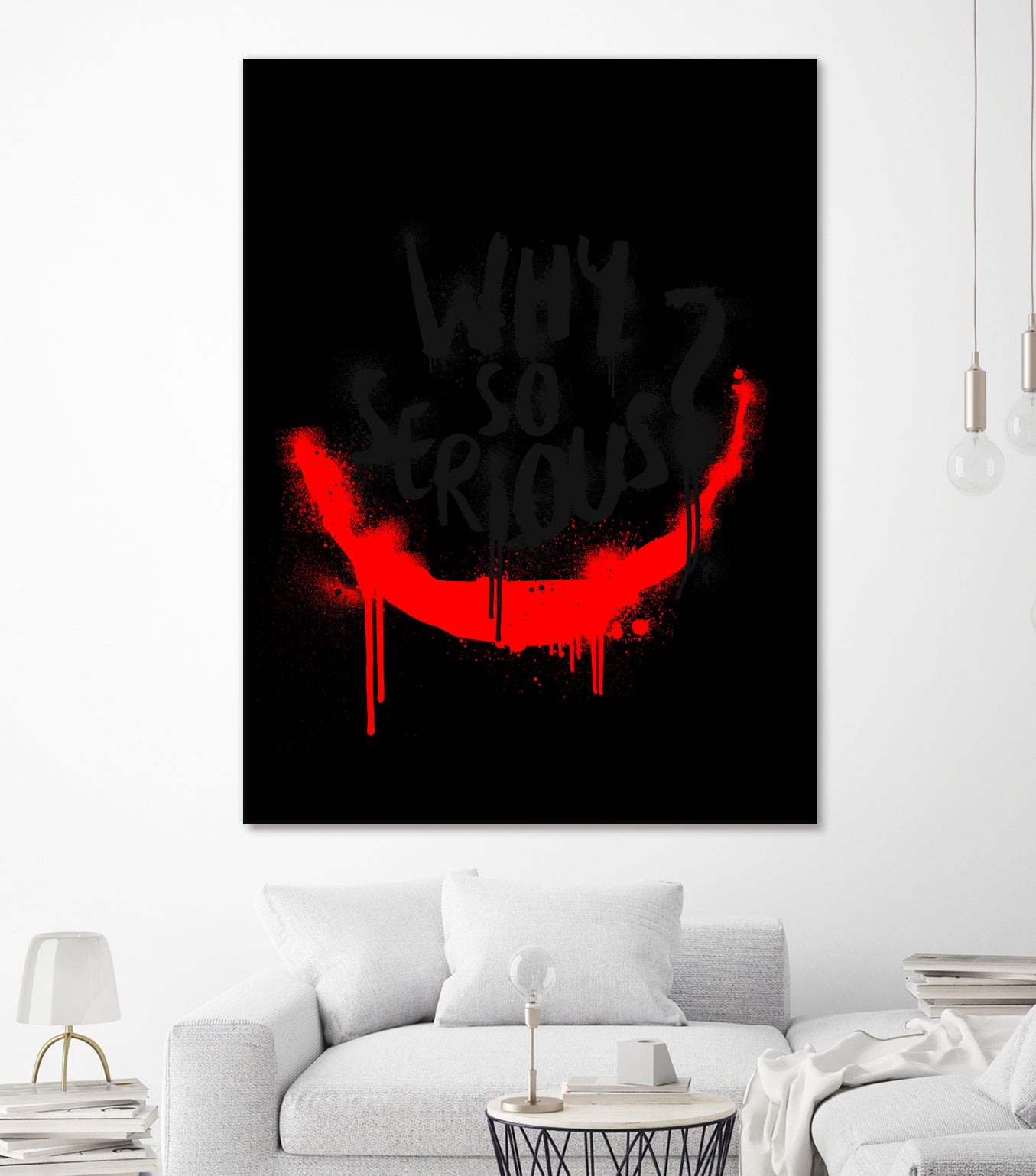 Why so serious? The Joker by gareth mcguckin on GIANT ART - white typography