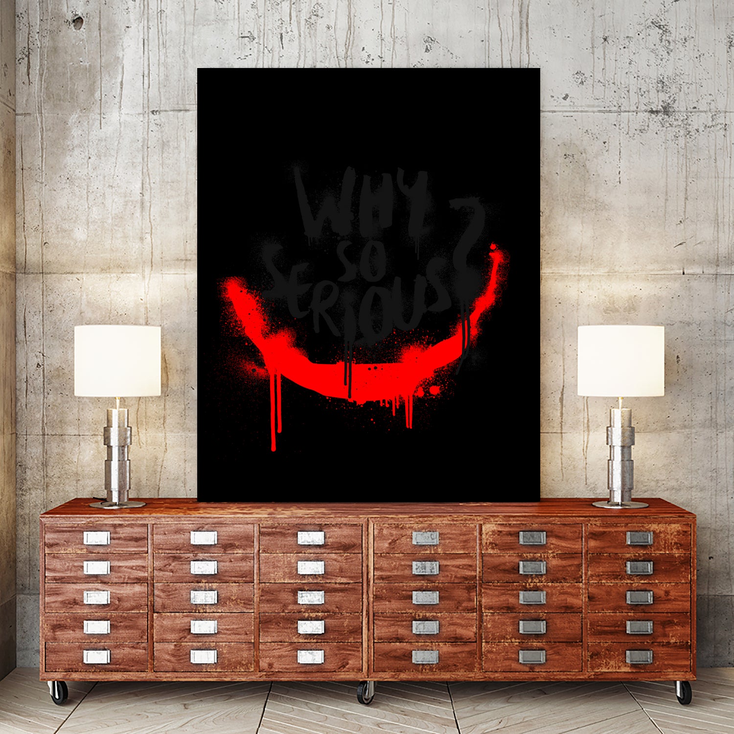 Why so serious? The Joker by gareth mcguckin on GIANT ART - white typography