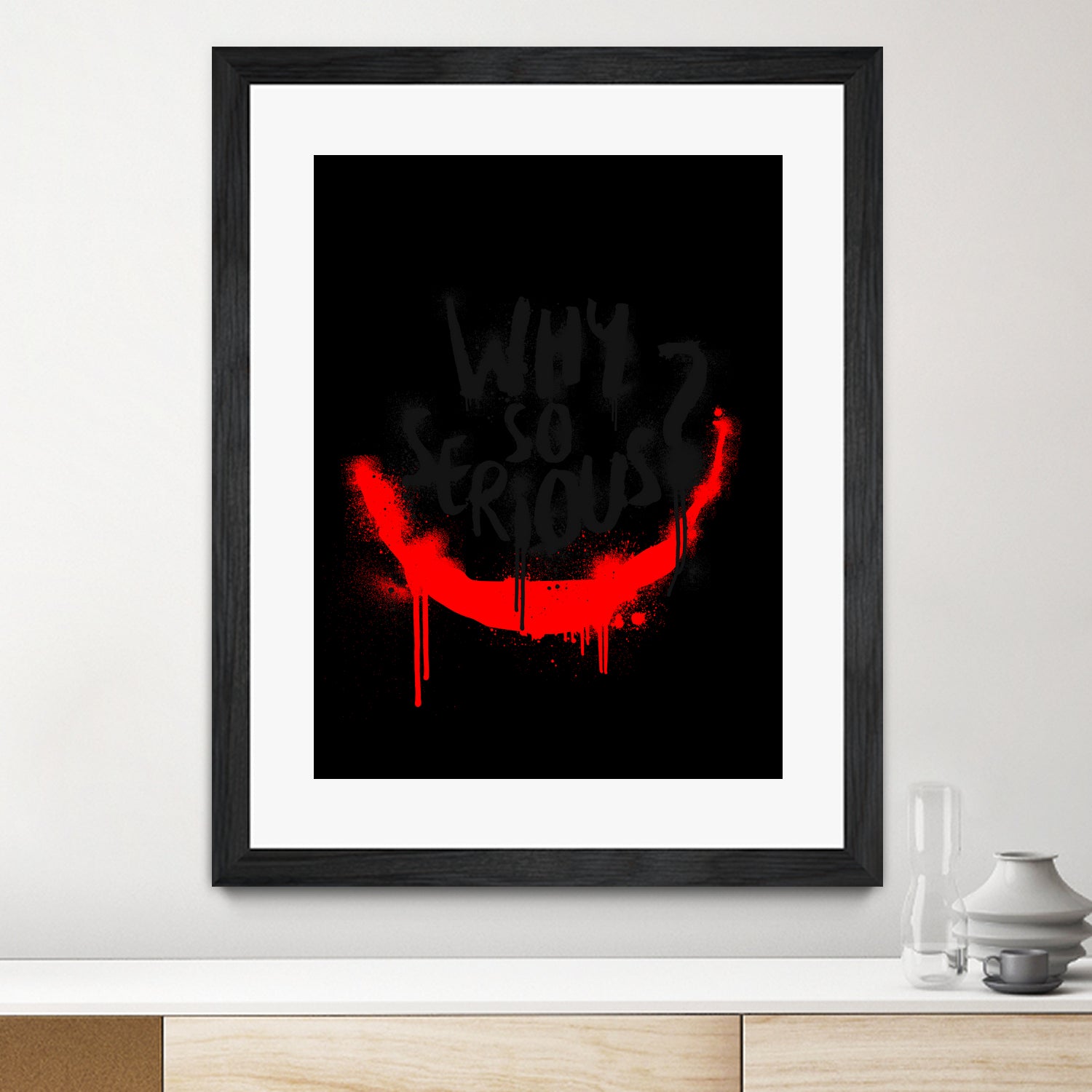 Why so serious? The Joker by gareth mcguckin on GIANT ART - white typography