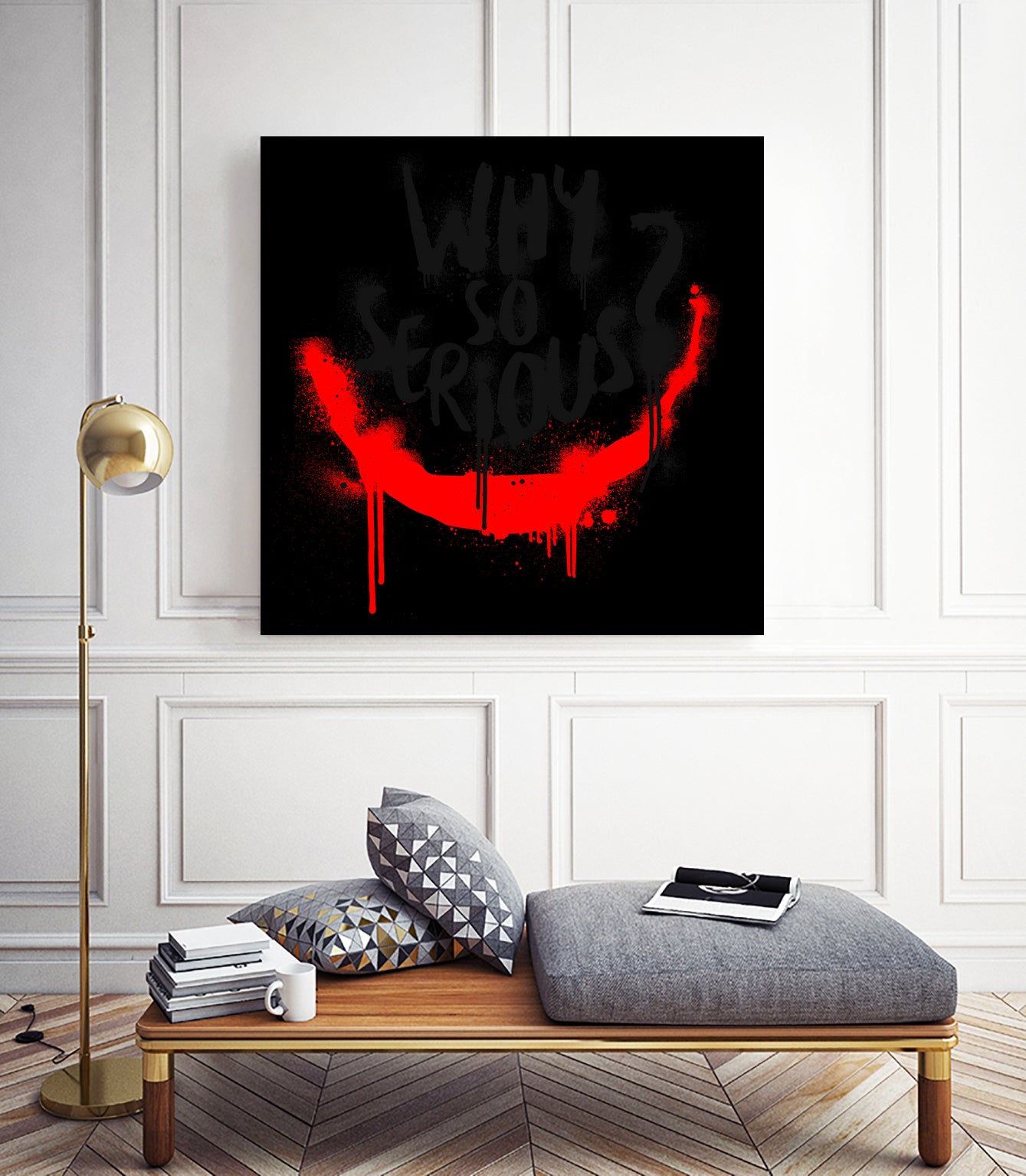 Why so serious? The Joker by gareth mcguckin on GIANT ART - white typography