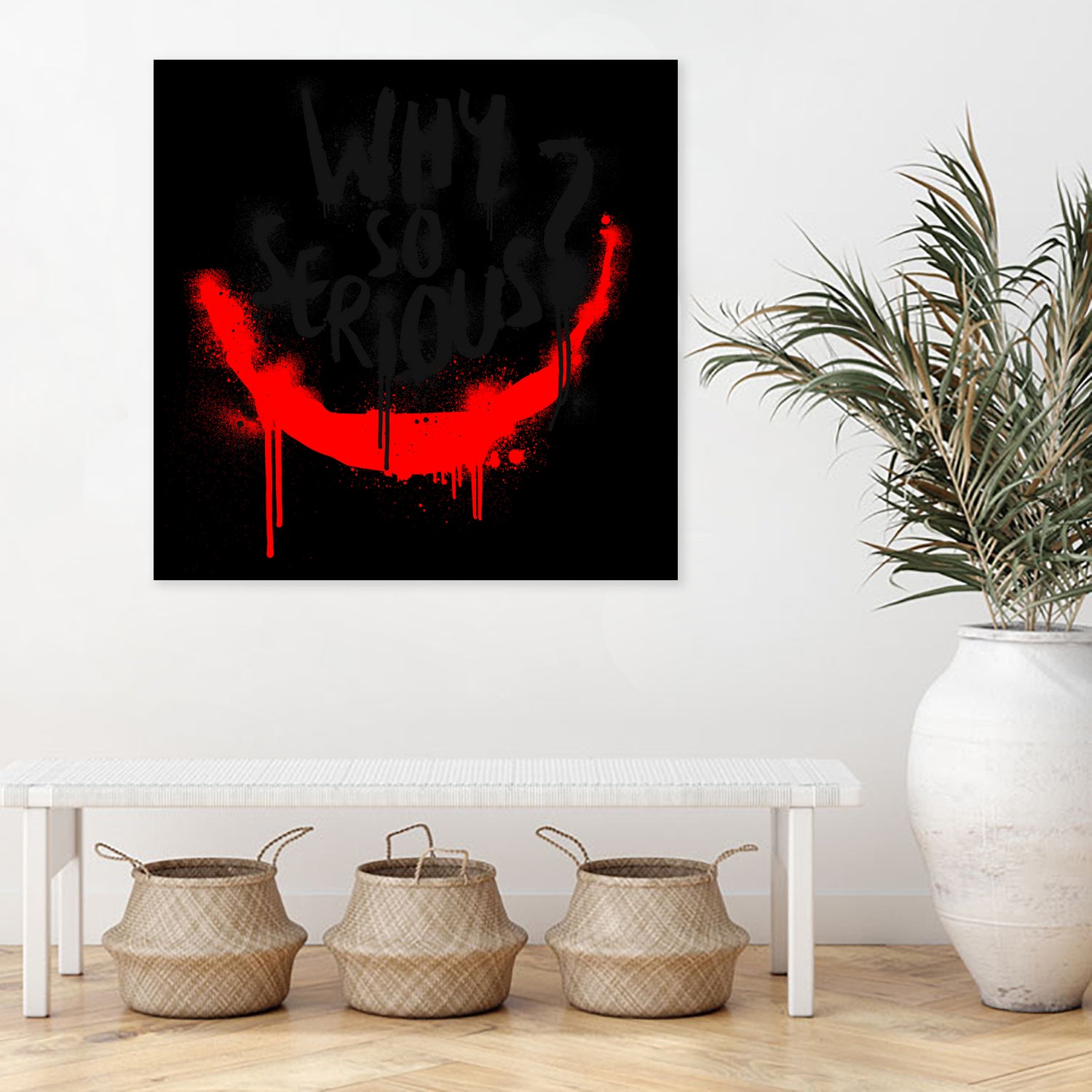 Why so serious? The Joker by gareth mcguckin on GIANT ART - white typography
