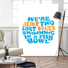 Pink Floyd - just two lost souls swimming in a fish bowl by gareth mcguckin on GIANT ART - white typography