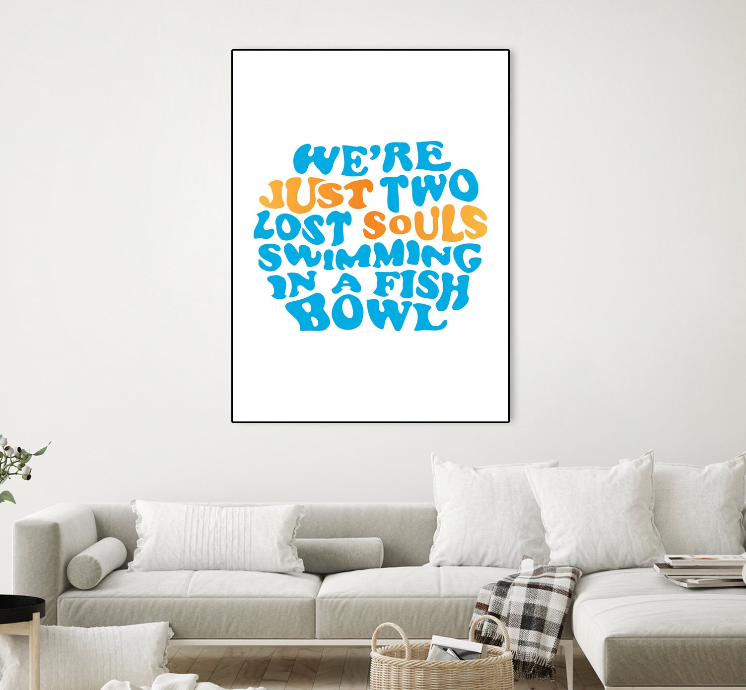 Pink Floyd - just two lost souls swimming in a fish bowl by gareth mcguckin on GIANT ART - white typography