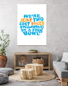 Pink Floyd - just two lost souls swimming in a fish bowl by gareth mcguckin on GIANT ART - white typography