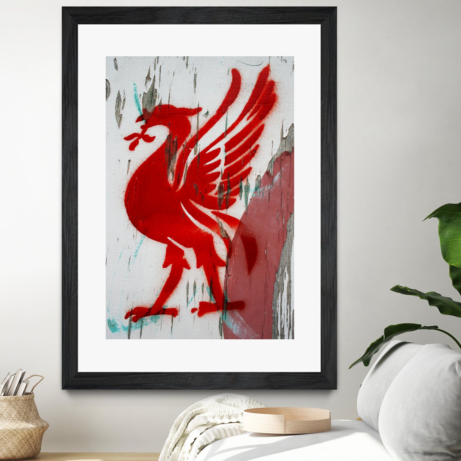 Liverpool FC football liverbird by gareth mcguckin on GIANT ART - white mixed media