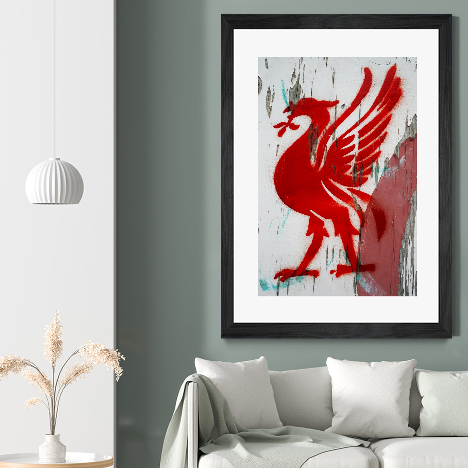 Liverpool FC football liverbird by gareth mcguckin on GIANT ART - white mixed media