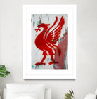 Liverpool FC football liverbird by gareth mcguckin on GIANT ART - white mixed media