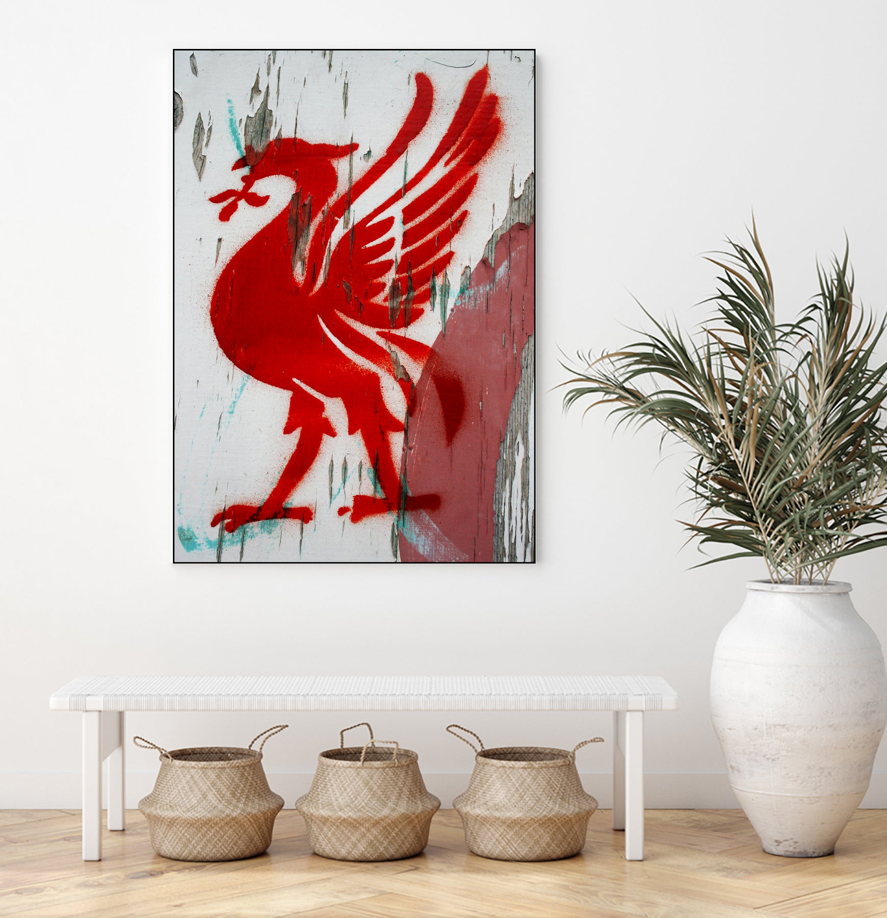 Liverpool FC football liverbird by gareth mcguckin on GIANT ART - white mixed media