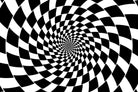 Optical illusion - chessboard swirl, by Daniel Danco on GIANT ART - black vector illustration