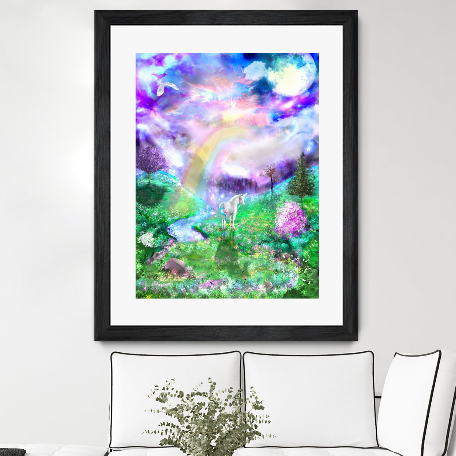 Last Unicorn by Todd Jumper on GIANT ART - fuchsia digital painting