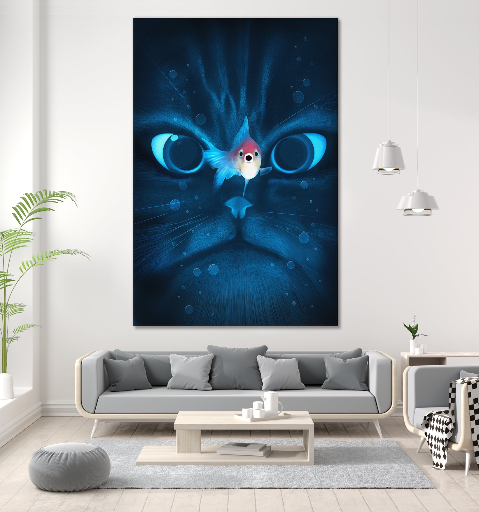 Catfish by Nicholas Ely on GIANT ART - blue digital painting