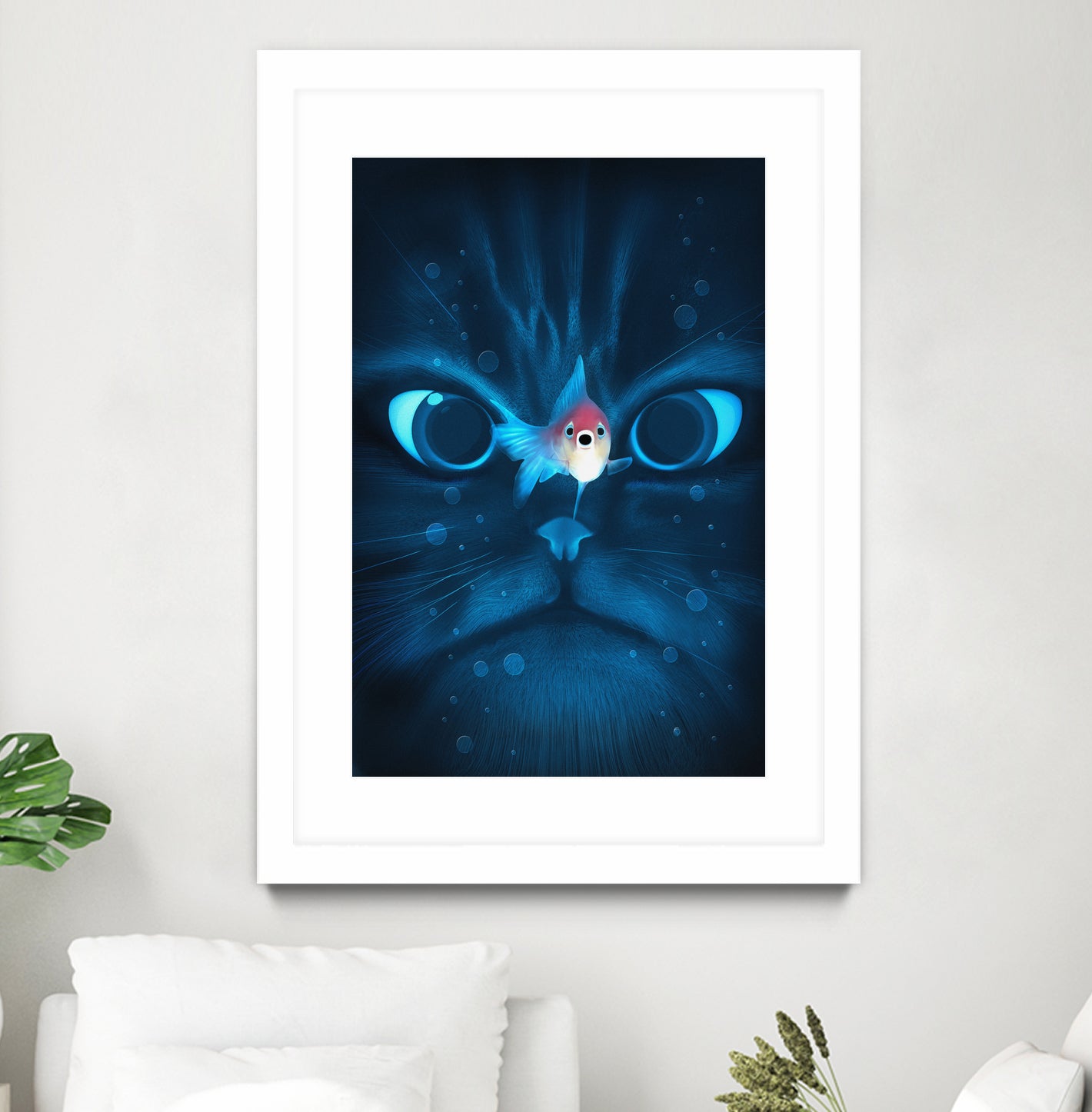 Catfish by Nicholas Ely on GIANT ART - blue digital painting