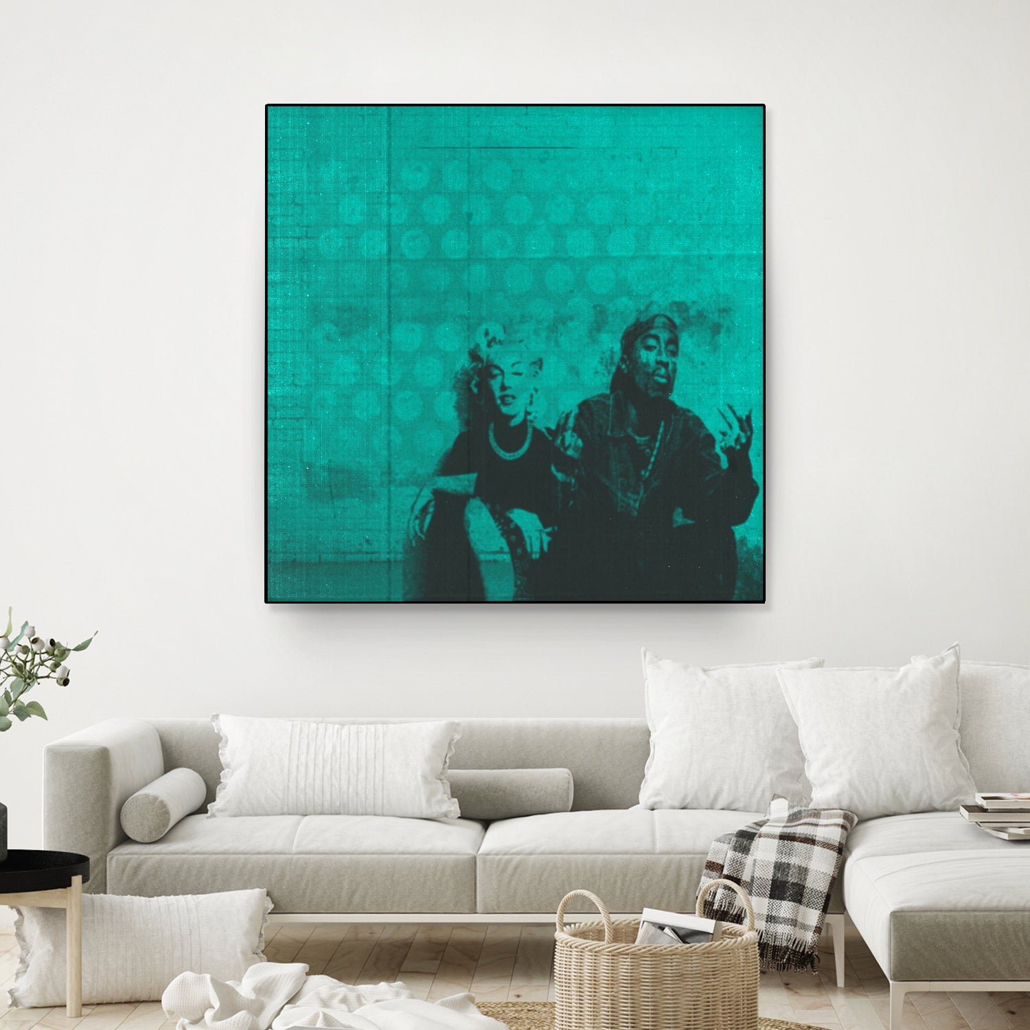 Marilyn y Tupac by Meredith Watson on GIANT ART - green photo manipulation