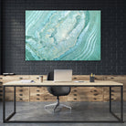 Aquamarine Pastel and Teal Agate Crystal by Mar Cantón on GIANT ART - white digital painting