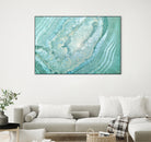 Aquamarine Pastel and Teal Agate Crystal by Mar Cantón on GIANT ART - white digital painting