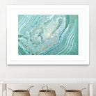 Aquamarine Pastel and Teal Agate Crystal by Mar Cantón on GIANT ART - white digital painting