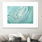 Aquamarine Pastel and Teal Agate Crystal by Mar Cantón on GIANT ART - white digital painting