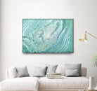 Aquamarine Pastel and Teal Agate Crystal by Mar Cantón on GIANT ART - white digital painting