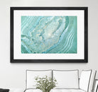 Aquamarine Pastel and Teal Agate Crystal by Mar Cantón on GIANT ART - white digital painting