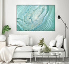 Aquamarine Pastel and Teal Agate Crystal by Mar Cantón on GIANT ART - white digital painting