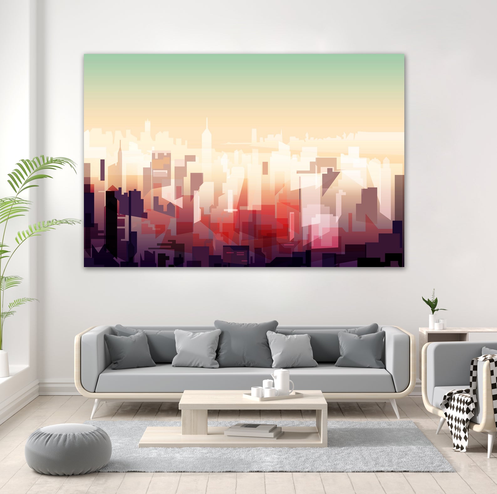 New-york Skyline by phil bocard on GIANT ART - yellow digital drawing