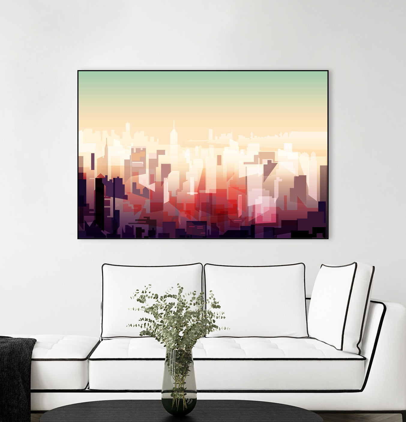 New-york Skyline by phil bocard on GIANT ART - yellow digital drawing