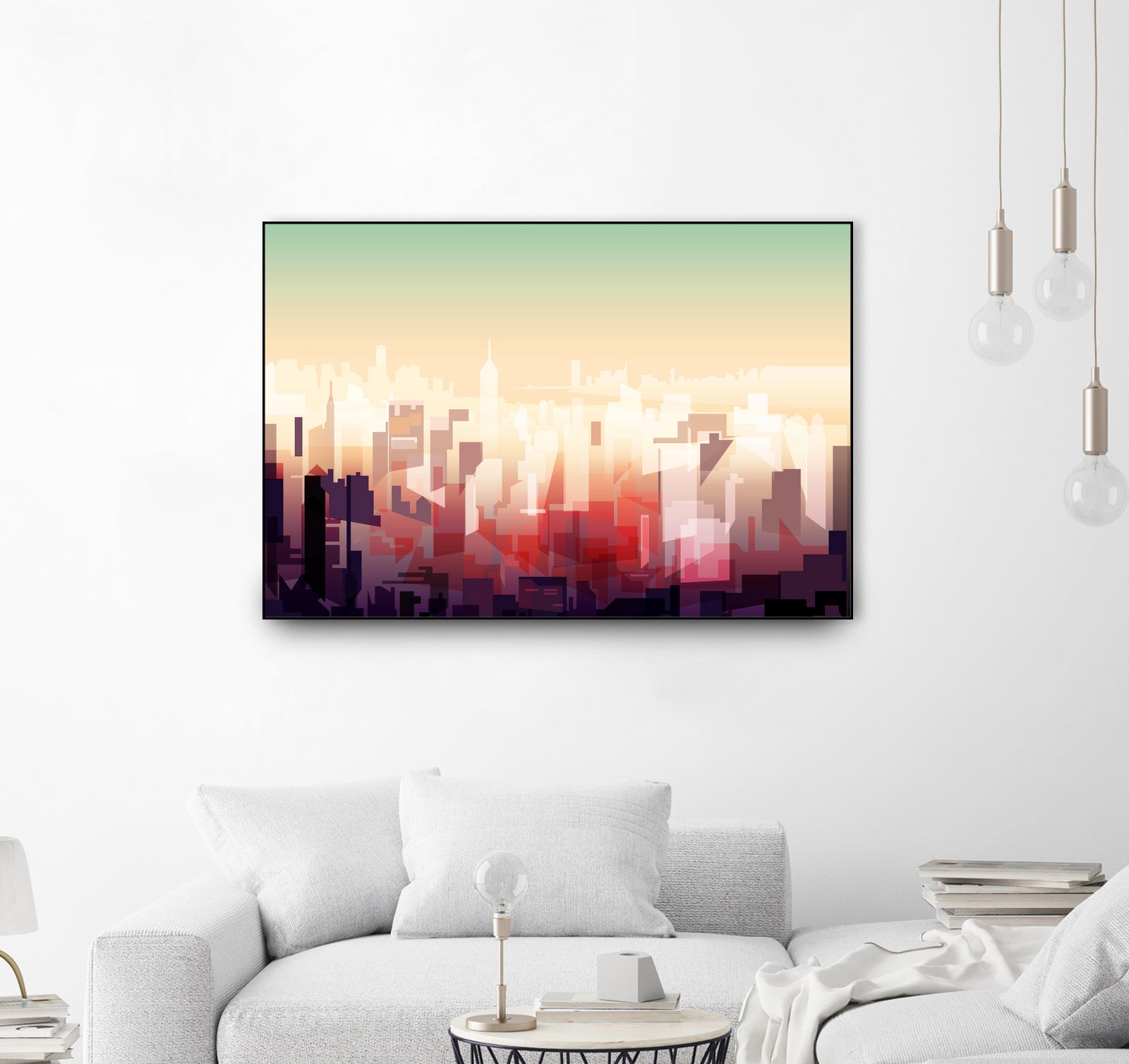 New-york Skyline by phil bocard on GIANT ART - yellow digital drawing