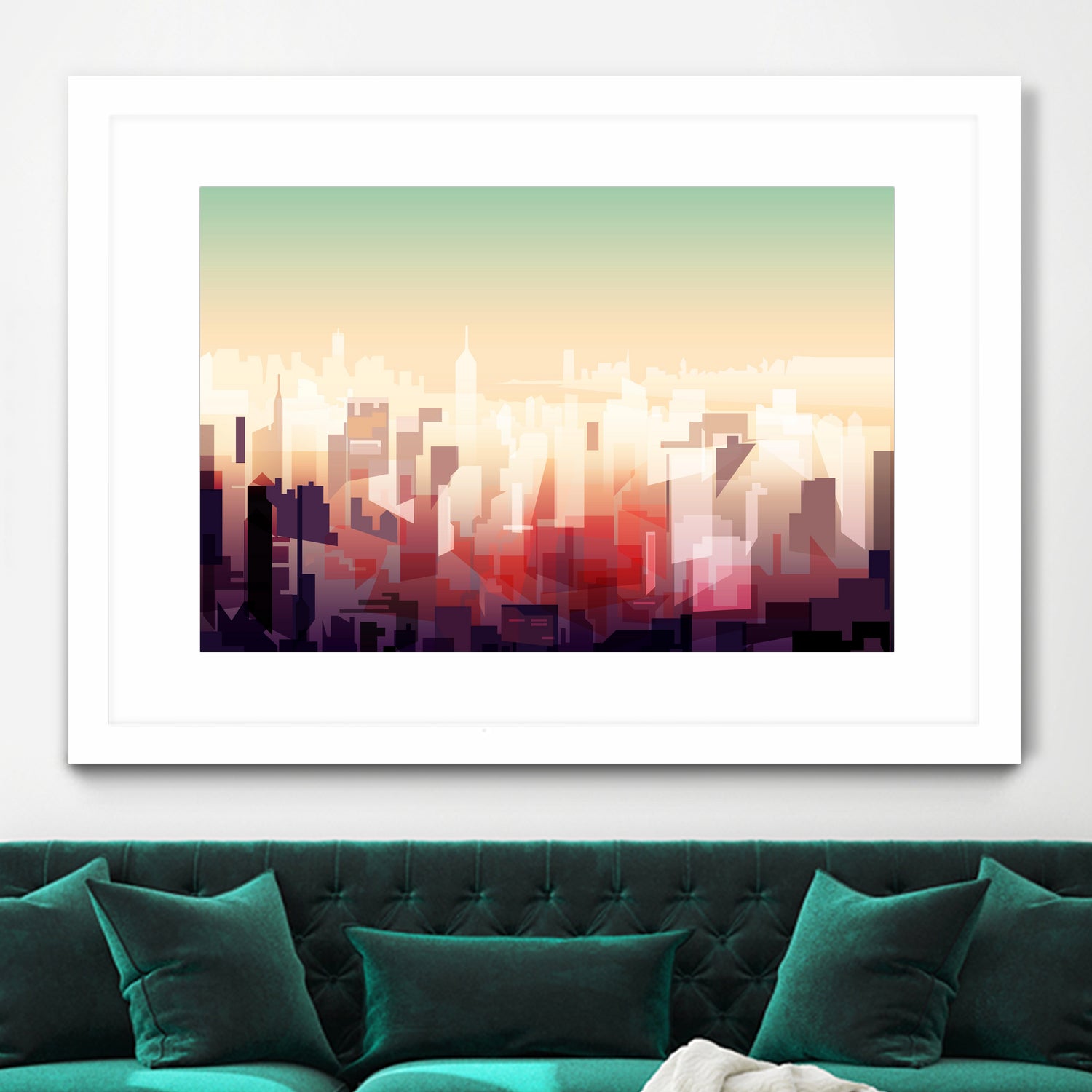 New-york Skyline by phil bocard on GIANT ART - yellow digital drawing