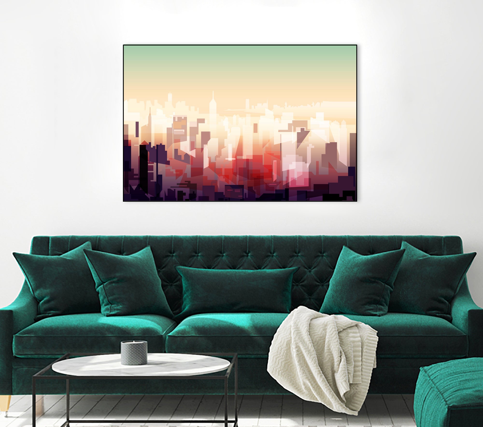 New-york Skyline by phil bocard on GIANT ART - yellow digital drawing