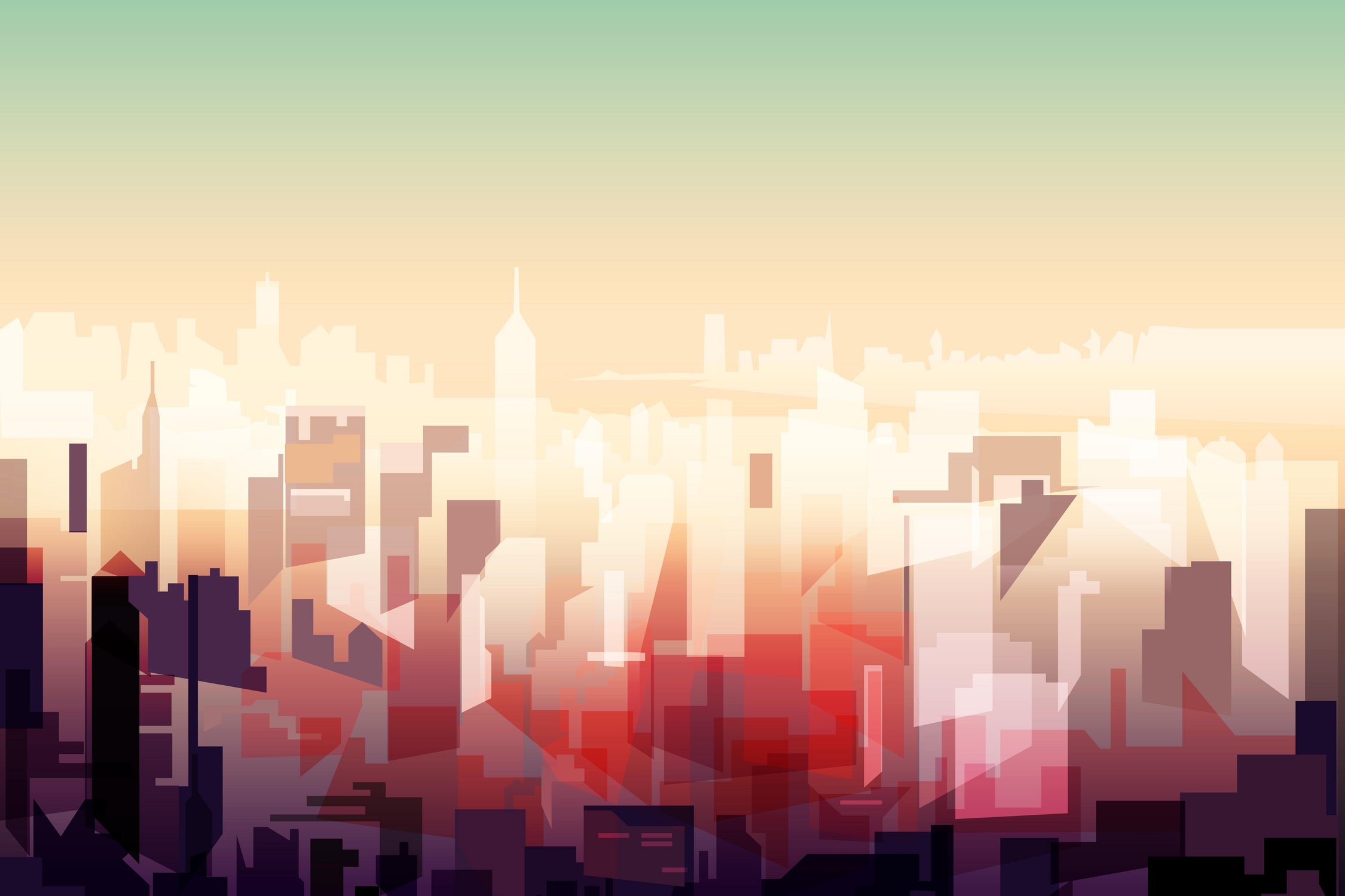 New-york Skyline by phil bocard on GIANT ART - yellow digital drawing