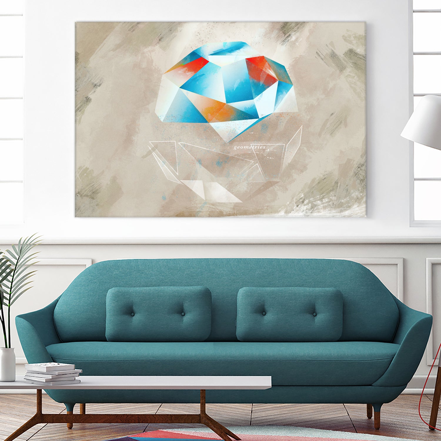 Geometries II by Raffael Pindell on GIANT ART - blue digital painting