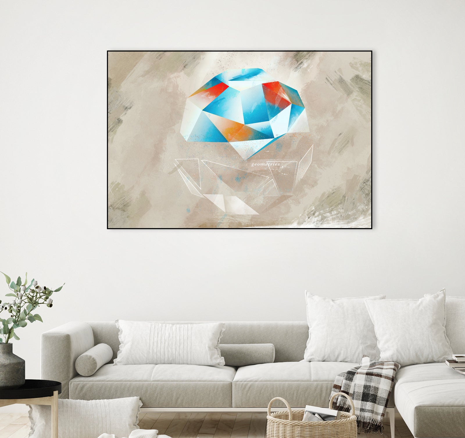 Geometries II by Raffael Pindell on GIANT ART - blue digital painting