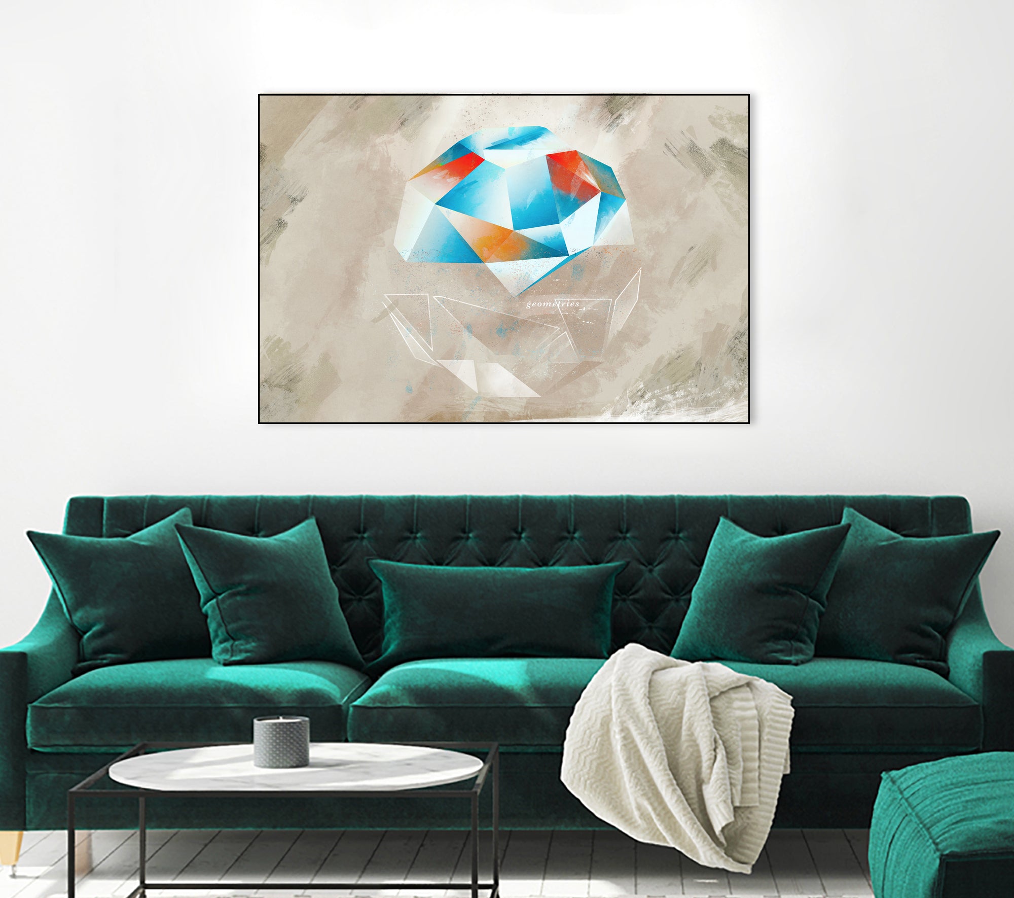 Geometries II by Raffael Pindell on GIANT ART - blue digital painting