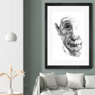 Einstein illustration by Charlotte Johnson on GIANT ART - gray digital drawing