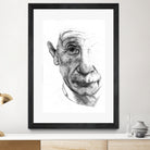 Einstein illustration by Charlotte Johnson on GIANT ART - gray digital drawing