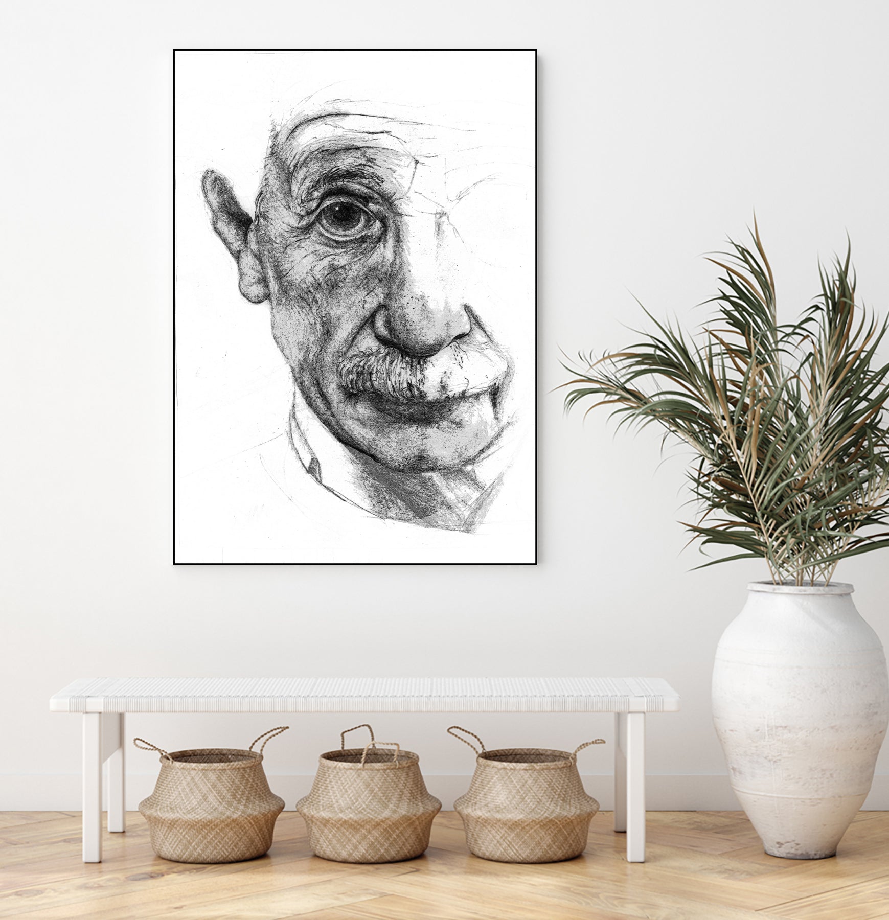 Einstein illustration by Charlotte Johnson on GIANT ART - gray digital drawing