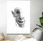 Einstein illustration by Charlotte Johnson on GIANT ART - gray digital drawing