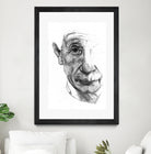 Einstein illustration by Charlotte Johnson on GIANT ART - gray digital drawing