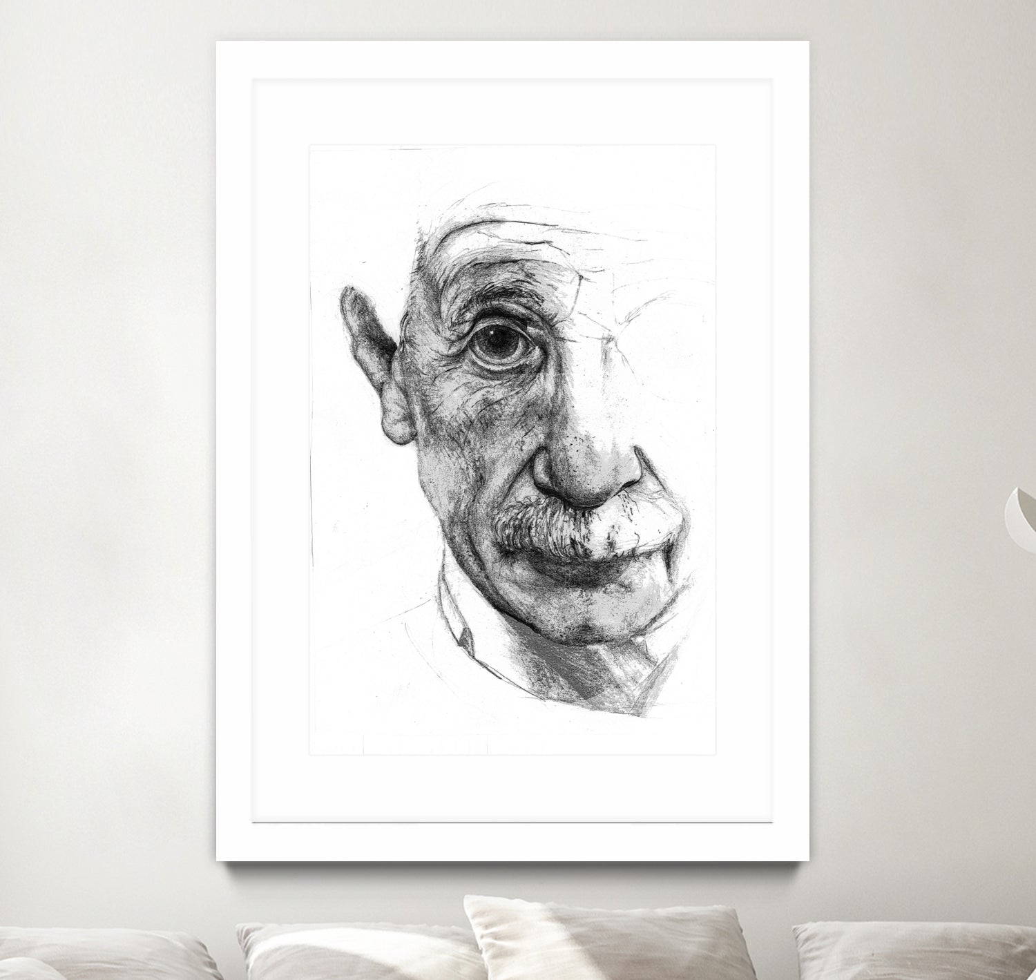 Einstein illustration by Charlotte Johnson on GIANT ART - gray digital drawing