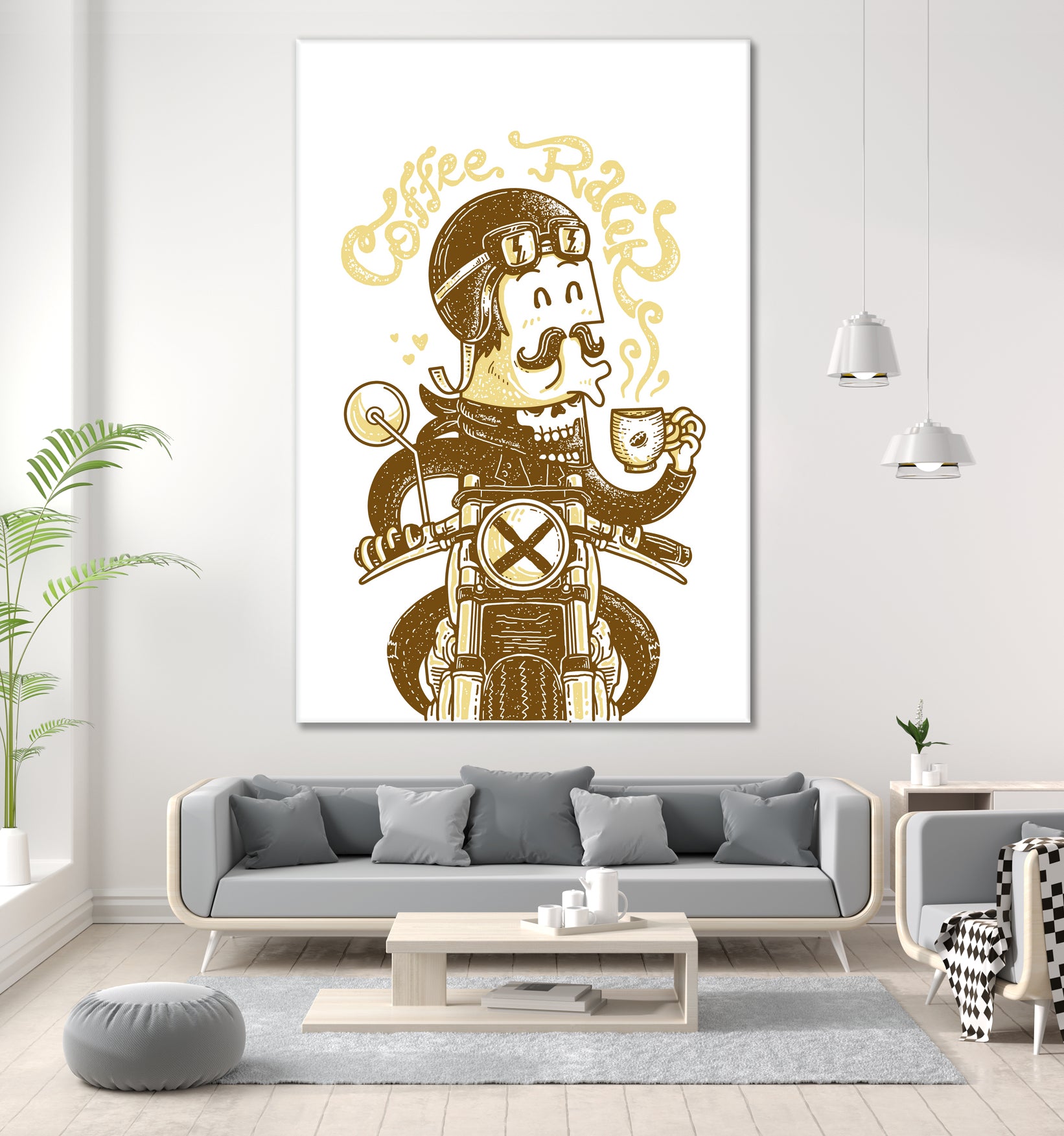 78 Coffee Racer by Afif Quilimo on GIANT ART - white digital drawing