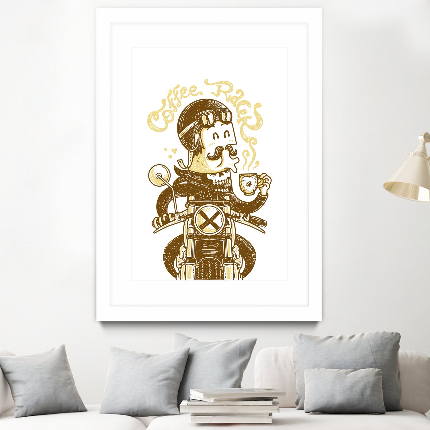 78 Coffee Racer by Afif Quilimo on GIANT ART - white digital drawing