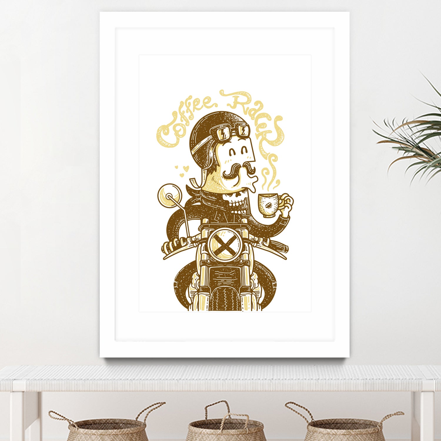 78 Coffee Racer by Afif Quilimo on GIANT ART - white digital drawing