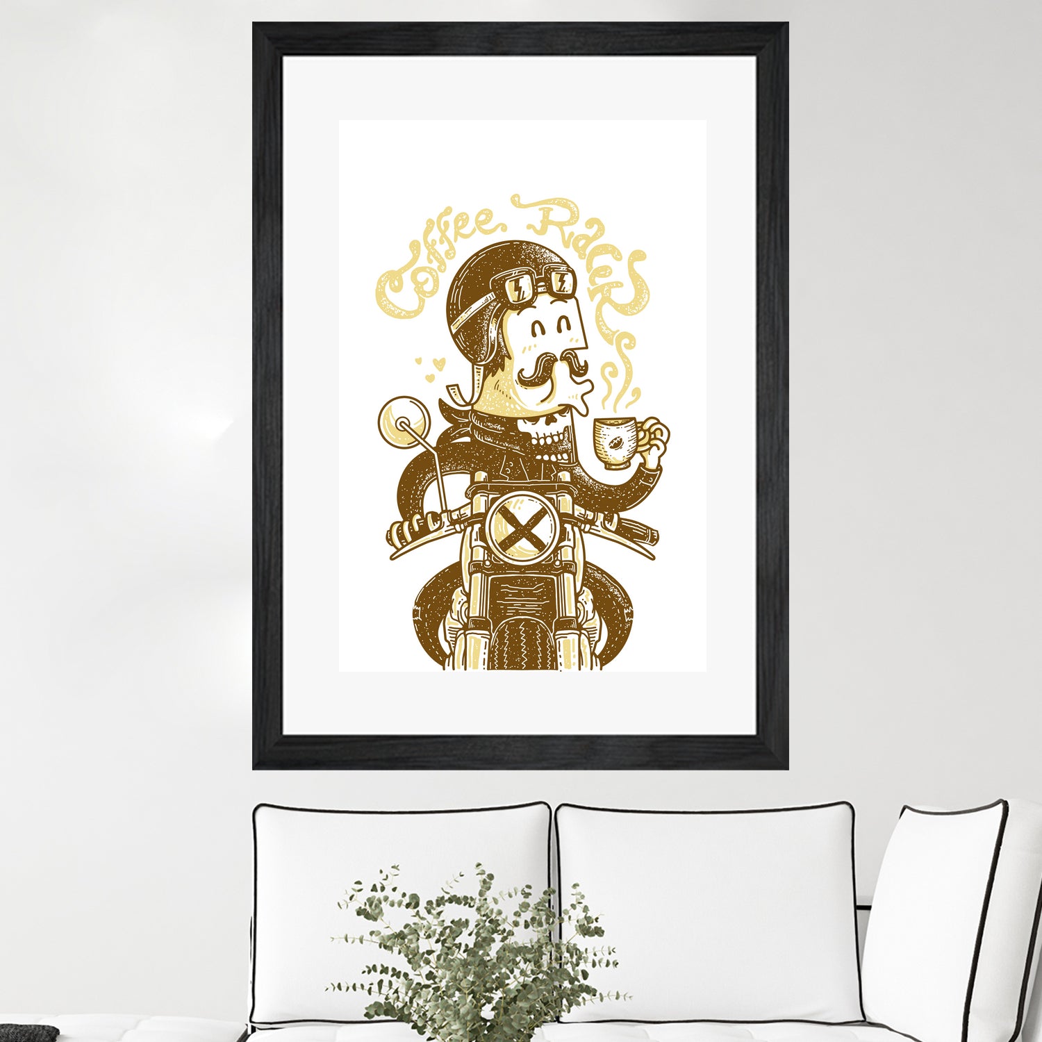 78 Coffee Racer by Afif Quilimo on GIANT ART - white digital drawing