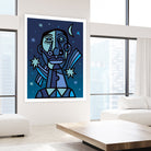 Noche estrellada by Carlos Joaquin Ramirez Fernandez on GIANT ART - blue digital drawing