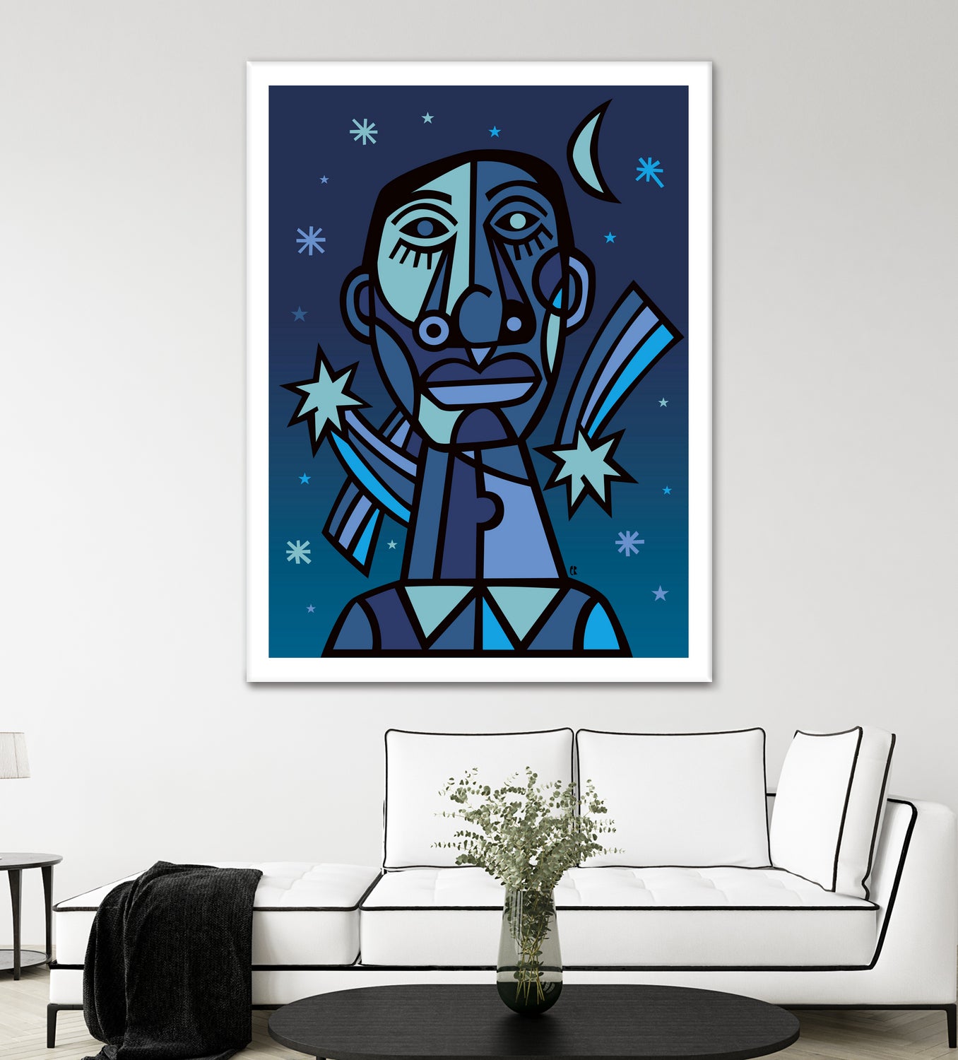 Noche estrellada by Carlos Joaquin Ramirez Fernandez on GIANT ART - blue digital drawing