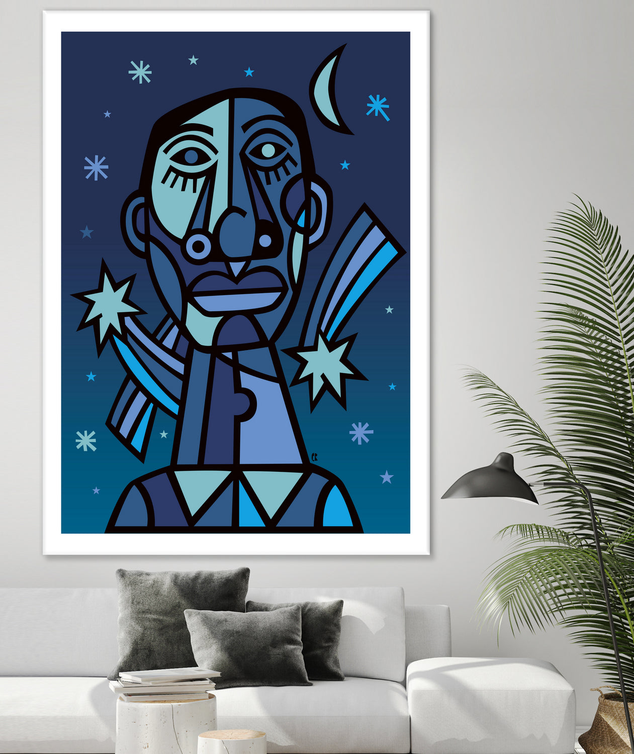 Noche estrellada by Carlos Joaquin Ramirez Fernandez on GIANT ART - blue digital drawing