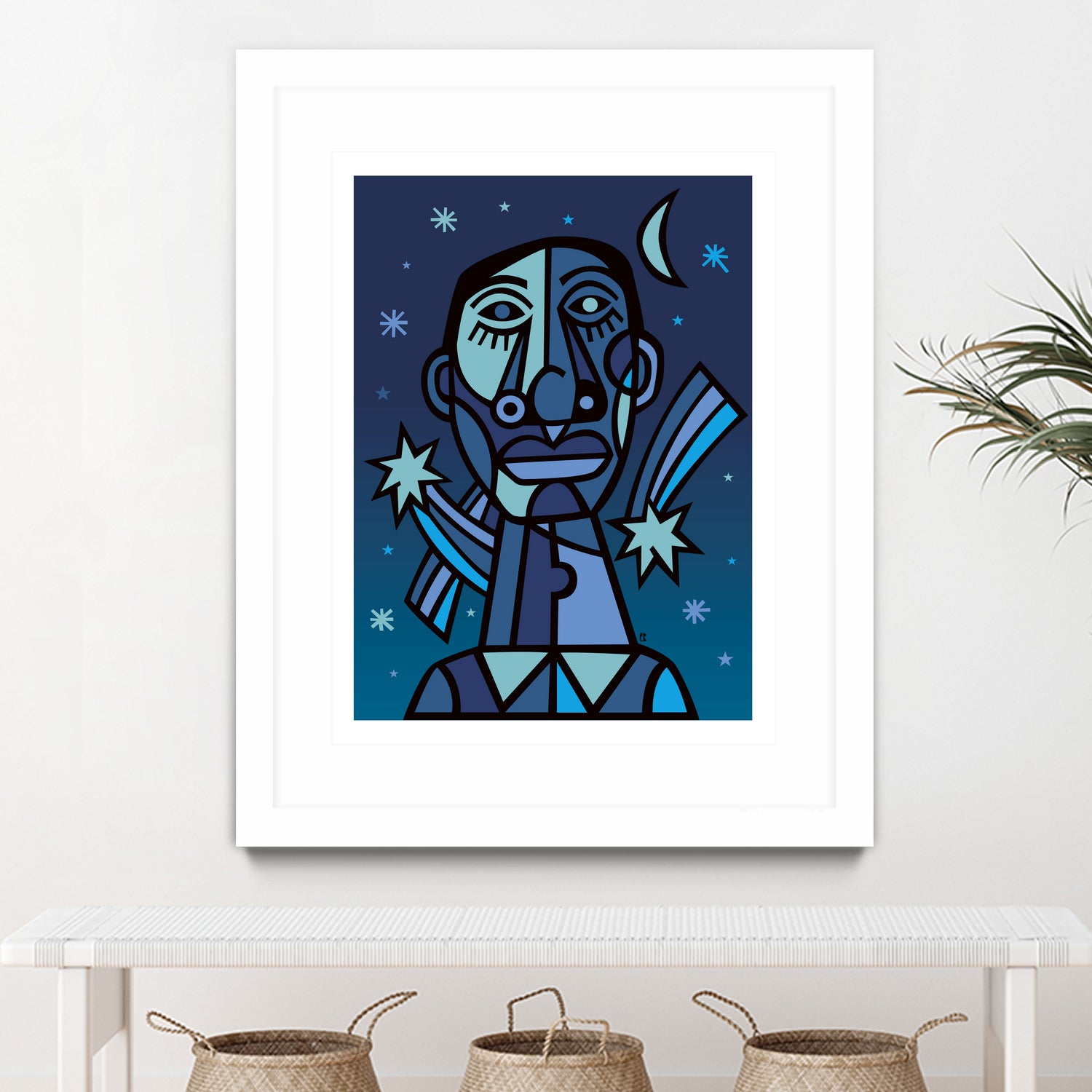 Noche estrellada by Carlos Joaquin Ramirez Fernandez on GIANT ART - blue digital drawing