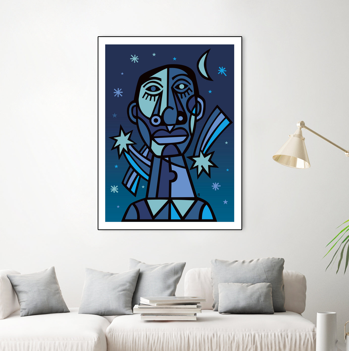 Noche estrellada by Carlos Joaquin Ramirez Fernandez on GIANT ART - blue digital drawing