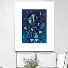 Noche estrellada by Carlos Joaquin Ramirez Fernandez on GIANT ART - blue digital drawing