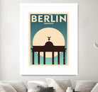 Retro Berlin Poster by Kursat Unsal on GIANT ART - white vector illustration